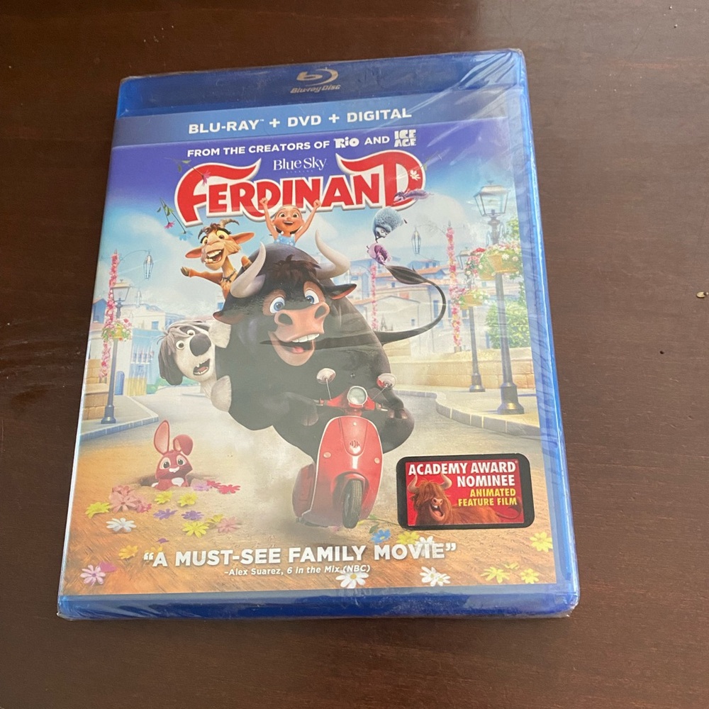 Ferdinand A Must See Family Movie Blu-Ray DVD Digital New Factory Sealed